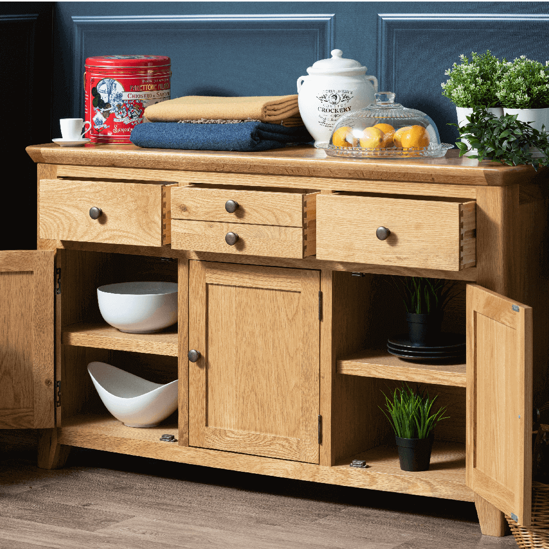 Tiber 3 Drawers 3 Doors Sideboard