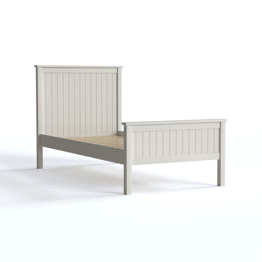 Maine Bed frame (single) in grey with headboard. By Julian Bowen.