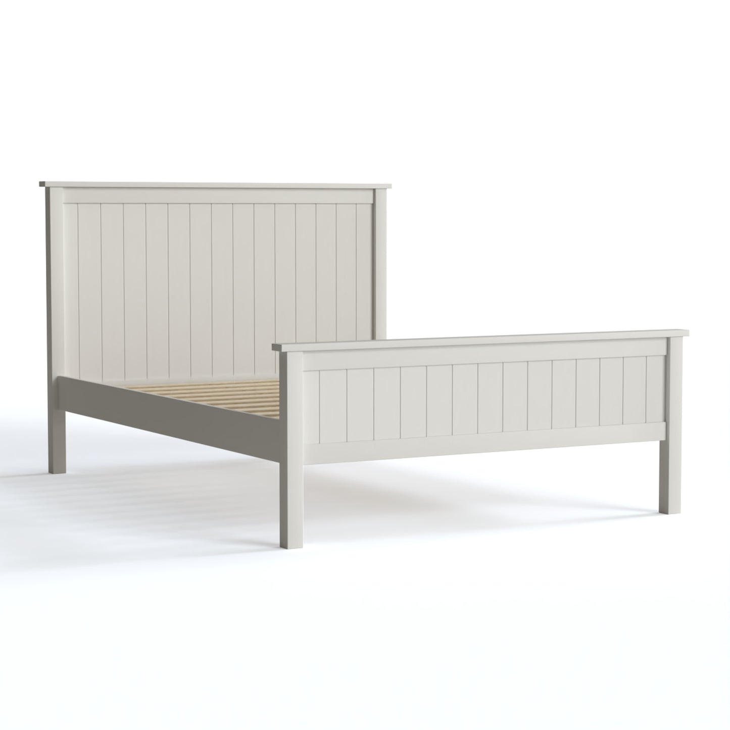 Maine Bed frame in grey with headboard. By Julian Bowen.