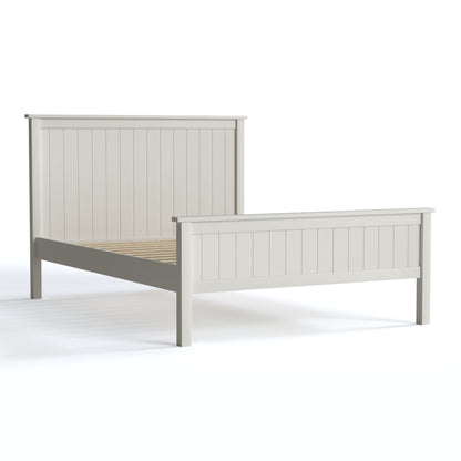 Maine Bed frame in grey with headboard. By Julian Bowen.