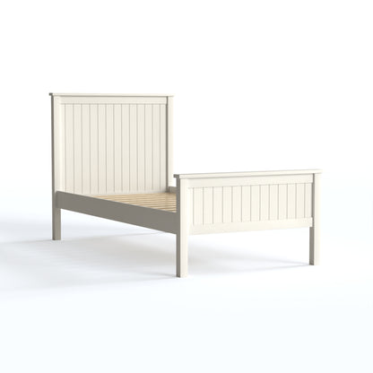 Maine Bed frame (single) in white with headboard. By Julian Bowen.